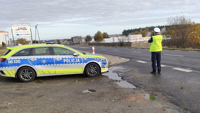 Policyjna akcja „Prędkość” na drogach powiatu średzkiego Fot. KPP w Środzie Śląskiej