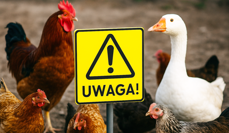 Zagrożenie chorobami zakźnymi drobiu! – Informacja Powiatowego Lekarza Weterynarii