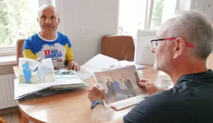 Tomek Wędrowniczek z wizytą w średzkim starostwie