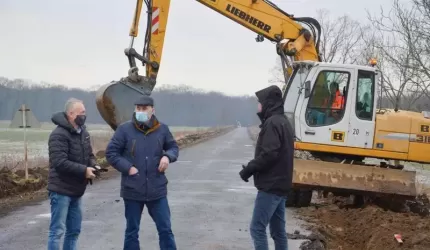 Trwa remont drogi Prężyce - Lenartowice - Księginice