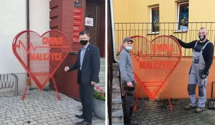 Pierwsze w gminie Malczyce serca na nakrętki już zamontowane!