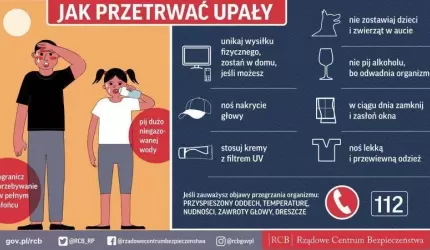 UWAGA - upały 2 stopnia! Możliwe burze z gradem