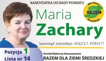 Maria Zachary - kandydatka do Rady Powiatu Średzkiego