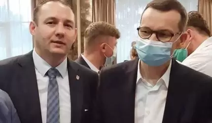 Wójt gminy Udanin na spotkaniu z premierem