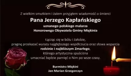 Kondolencje z powodu śmierci Jerzego Kapłańskiego
