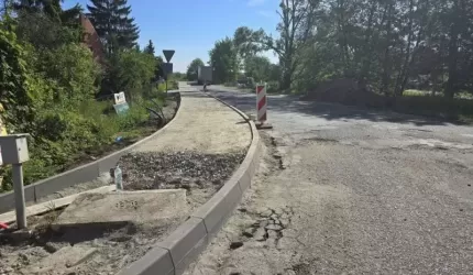 Postępy prac przebudowy drogi relacji Klęka-Białków