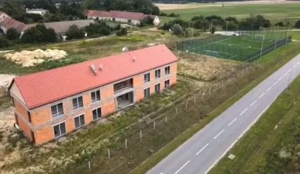 Gmina Miękinia: Postępy prac przy budowie Centrum Integracji i Innowacji w Kadłubie