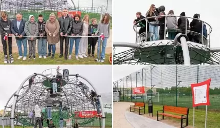 Linowy plac zabaw w Miękini już gotowy!