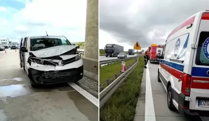 Dwie kolizje na A4 z udziałem ciężarówek i osobówek