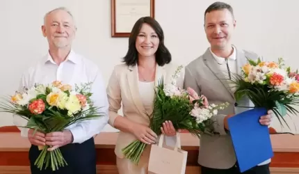 Uroczyste pożegnanie w średzkim starostwie