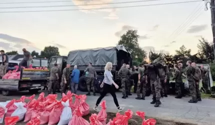 Sytuacja w Powiecie Średzkim po przejściu fali kulminacyjnej