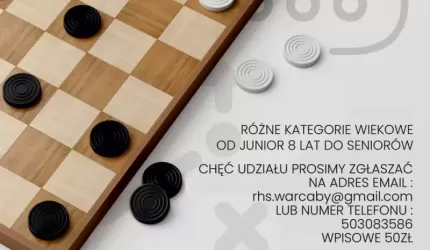 Międzynarodowy turniej w Warcabach Stupolowych wkrótce w Środzie Śląskiej