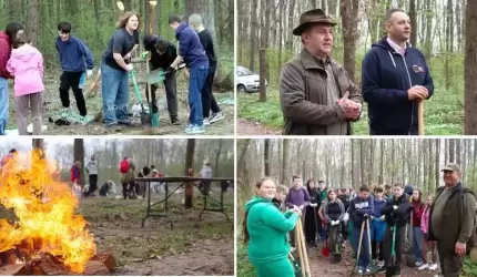 Młodzież z Udanina aktywnie zaangażowana w odnowę lasów