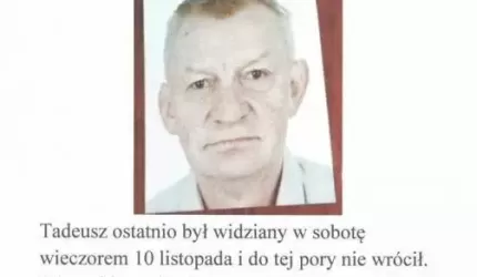 Zaginął Tadeusz Dudek z Wilkszyna