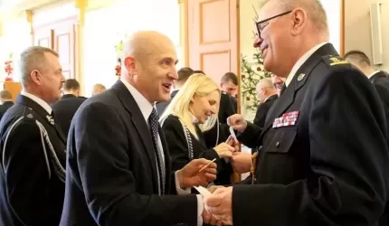 Strażacka wigilia w starostwie powiatowym