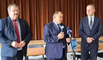 Dodatek do emerytury dla sołtysów - briefing prasowy w Miękini