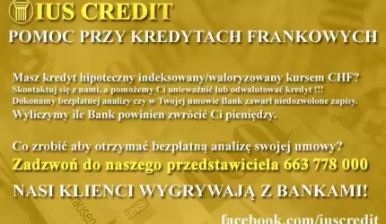 Pomoc przy kredytach frankowych!