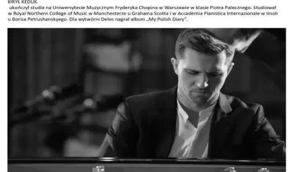 Zaproszenie na recital fortepianowy w zamku na wodzie w Wojnowicach