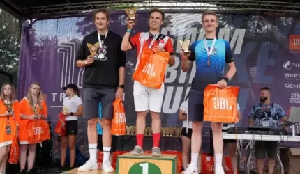 Mateusz Gajewski z Lutyni ze srebrnym medalem na JBL Triathlon Sieraków