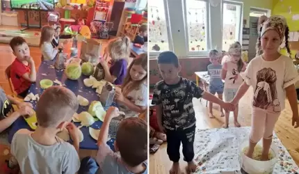 Wszystkie zmysły w akcji – kiszenie kapusty w przedszkolu