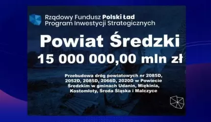 Powiat Średzki ogłosił przetarg na powiatowo-gminne inwestycje