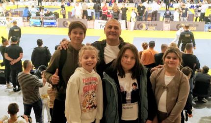 Młodzi średzcy judocy z wizytą na macie mistrza