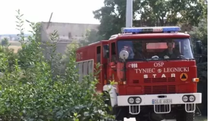 Pożar przy torach w Mazurowicach