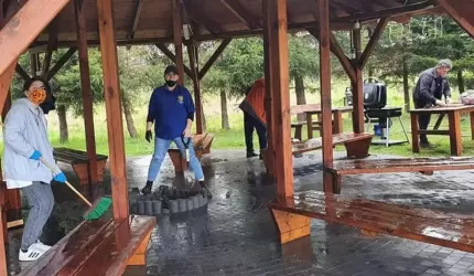 Mieszkańcy Miękini wspólnie zrobili wiosenne porządki