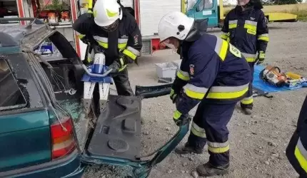 Strażacy z Udanina ćwiczyli w Krynicznie