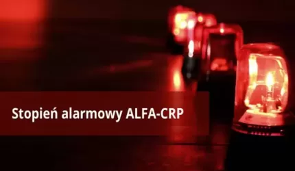Stopień alarmowy ALFA-CRP na obszarze całego kraju