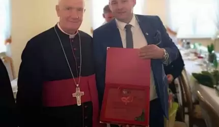 Wójt gminy Udanin na 15-leciu Diecezji Świdnickiej