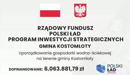 Kolejna znacząca inwestycja w gminie Kostomłoty zakończona