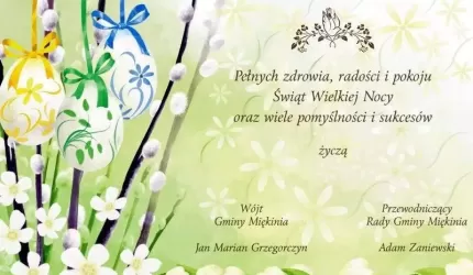 Spokojnych i zdrowych Świąt życzą Wójt i Przewodniczący Rady Gminy Miękinia