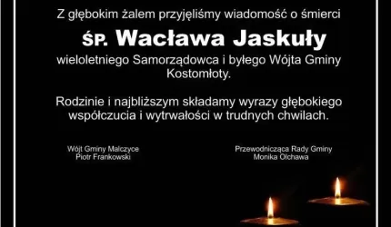 Kondolencje od Władz Gminy Malczyce