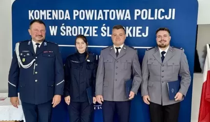 Uroczystość mianowania funkcjonariuszy i ślubowania nowo przyjętej funkcjonariuszki