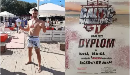 Zawodnik kick-boxingu Igor Semik z sukcesem w ogólnopolskim turnieju