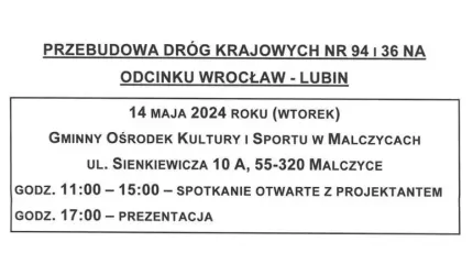 Spotkanie informacyjne dla mieszkańców Gminy Malczyce