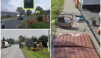 Wyświetlacze i progi gotowe, ale to nie koniec działań powiatu