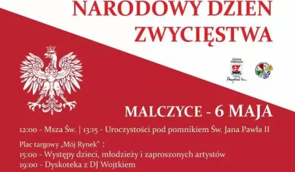 Zaproszenie na obchody Narodowego Dnia Zwycięstwa w Malczycach