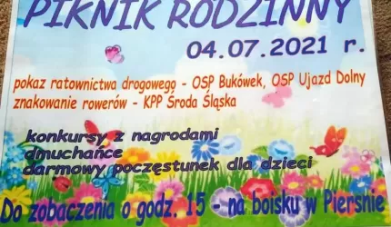 Piknik Rodzinny w Piersnie już w tę niedzielę