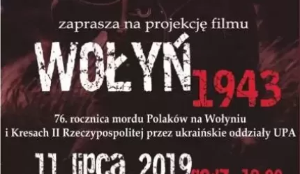 Projekcja filmu Wołyń w GOK w Malczycach - wstęp wolny