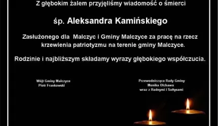 Odszedł Pan Aleksander Kamiński. Człowiek zasłużony dla Gminy Malczyce