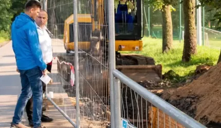 Trwa przebudowa ul. Szkolnej w Lutyni