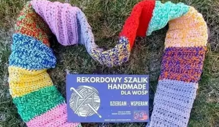 Najdłuższy szalik trafił na licytację