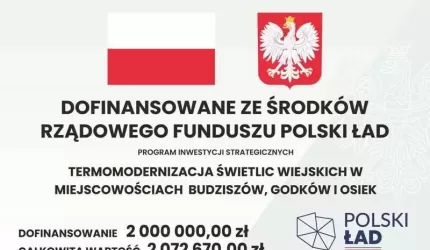 Termomodernizacja świetlic wiejskich w miejscowościach Budziszów, Godków i Osiek