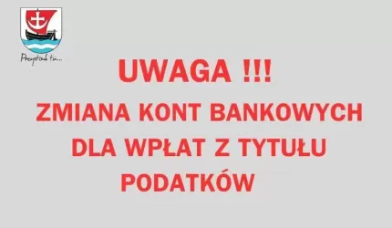 Gmina Malczyce: Zmiana numerów kont bankowych!