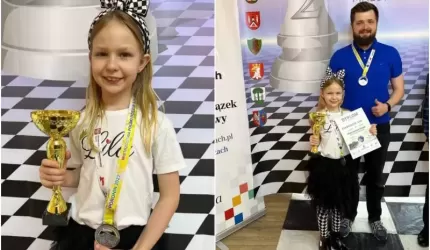Lila Rządkowska Wicemistrzynią Polski do lat 8 w szachach klasycznych