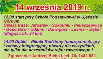 Rodzinny Piknik Rowerowy „Pożegnanie lata” w Udaninie