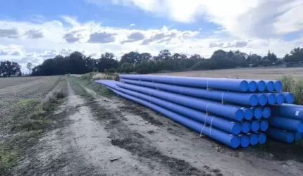 Budowa sieci tranzytowej wody surowej w Gminie Miękinia