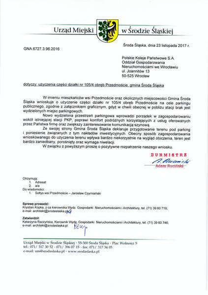 wniosek PKP Przedmoscie Swiete